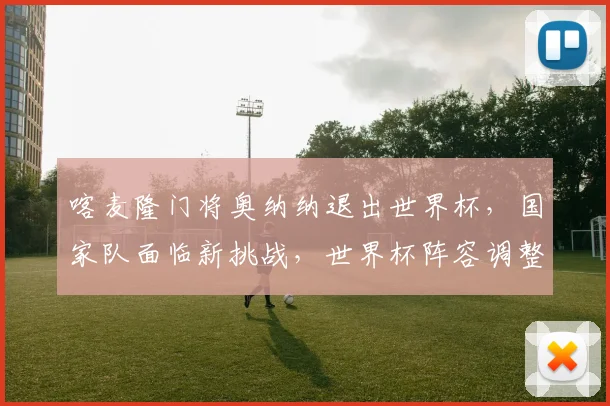 喀麦隆门将奥纳纳退出世界杯，国家队面临新挑战，世界杯阵容调整引关注